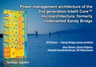 Sandy Bridge Power Management overview - Hot Chips