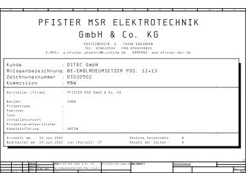 PFISTER MSR ELEKTROTECHNIK GmbH & Co. KG