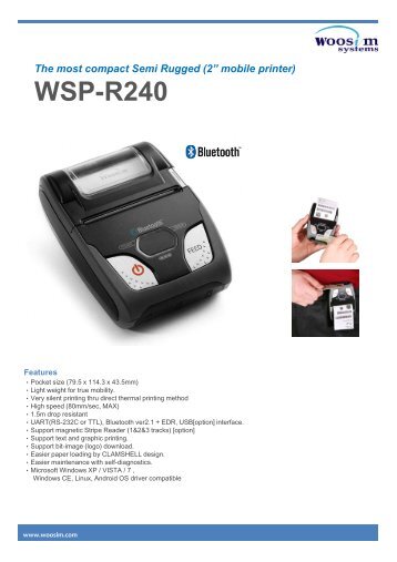 Woosim Releases Mobile Printer Catalog - Switches Plus Components