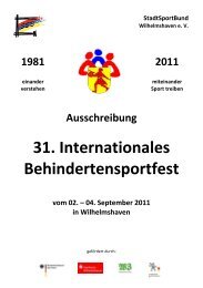 31. Internationales Behindertensportfest