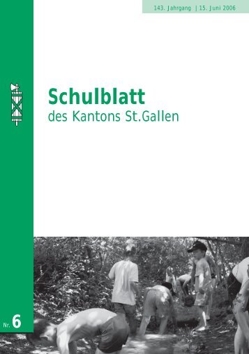 Schulblatt - schule.sg.ch - Kanton St.Gallen