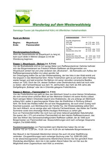 von Weyerbusch bis Flammersfeld