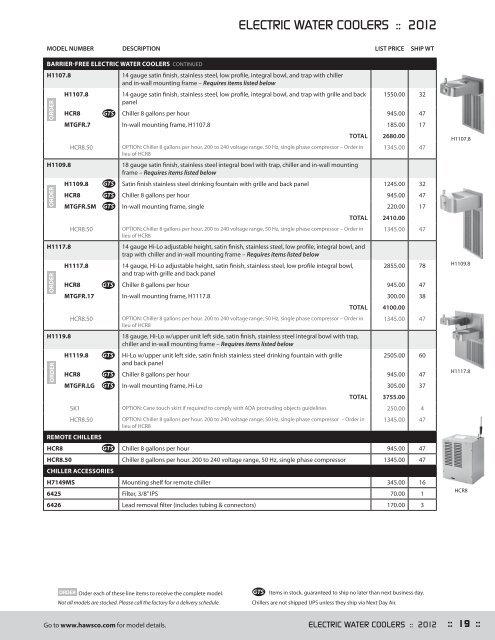 Price List: Emergency Equipment - Clarkson Laboratory and Supply