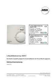Gebrauchsanweisung - FRAKTA Vertriebs GmbH