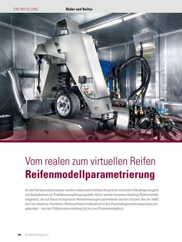 Vom realen zum virtuellen Reifen Reifenmodellparametrierung - IABG