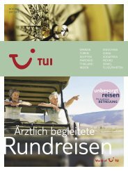 ärztlich begleiteten Rundreisen - TUI ReiseCenter