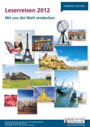 Leserreisen Katalog 2012.indd - Nordsee-Zeitung