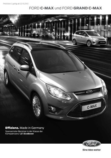 Preisliste Ford C-MAX - Ford Deutschland