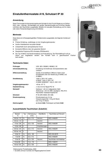 A19... - Datenblatt DE - FKR Regeltechnik KG