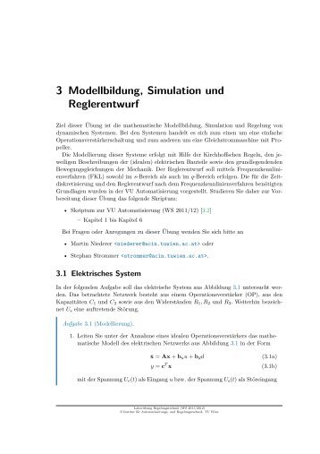 Regelungstechnik - WS 2011/2012 - ACIN