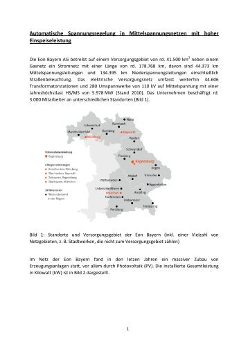 Automatische Spannungsregelung in ... - E.ON Bayern