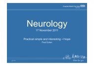 Neurology presentation 17 Nov 11 - Croydon Health Services NHS ...