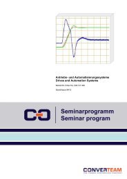 Seminarprogramm Seminar program - Converteam