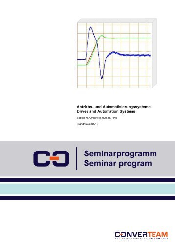 Seminarprogramm Seminar program - Converteam