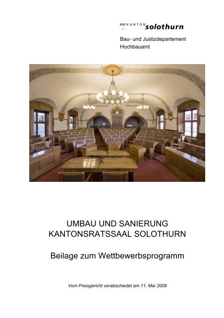 UMBAU UND SANIERUNG ... - Kanton Solothurn