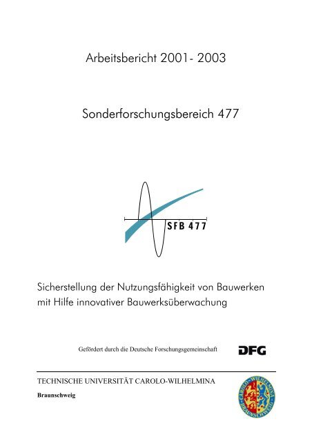 Arbeitsbericht 2001- 2003 Sonderforschungsbereich 477 - SFB 477