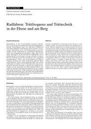 Radfahren: Trittfrequenz und Tritttechnik in der Ebene und ... - SSMS