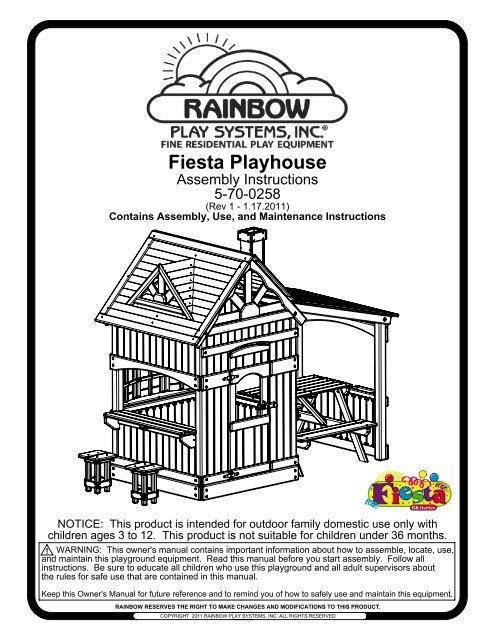 Fiesta Playhouse Hardware List