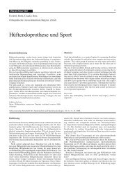 Hüftendoprothese und Sport - SGSM