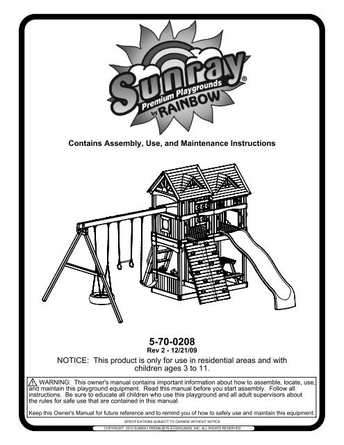 Sunray premium playground store costco