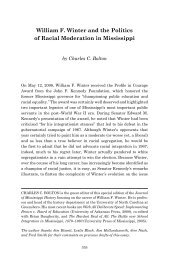 William F. Winter and the Politics of Racial - Mississippi Department ...