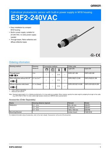 E3F2-240VAC - OMRON
