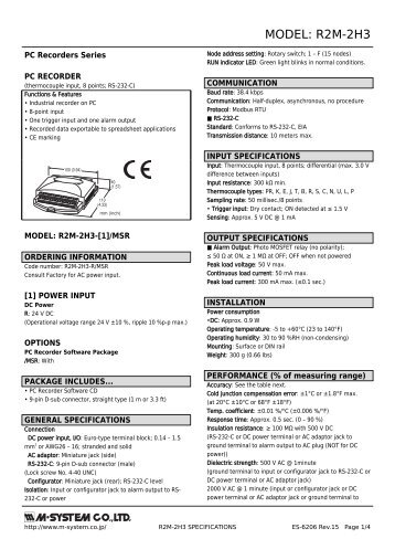 MODEL: R2M-2H3 - M-System