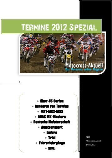 Termine 2012 Spezial - MOTOCROSS-AKTUELL