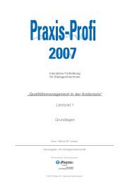 „Qualitätsmanagement in der Arztpraxis“ - Q-Pharm