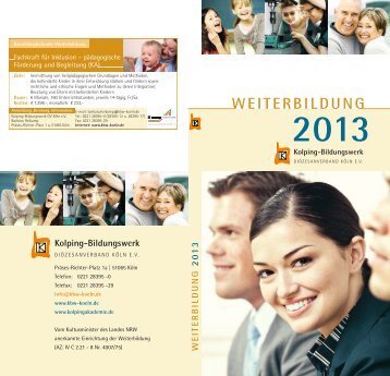 Programmheft 2013 - Kolping-Bildungswerk Diözesanverband Köln ...