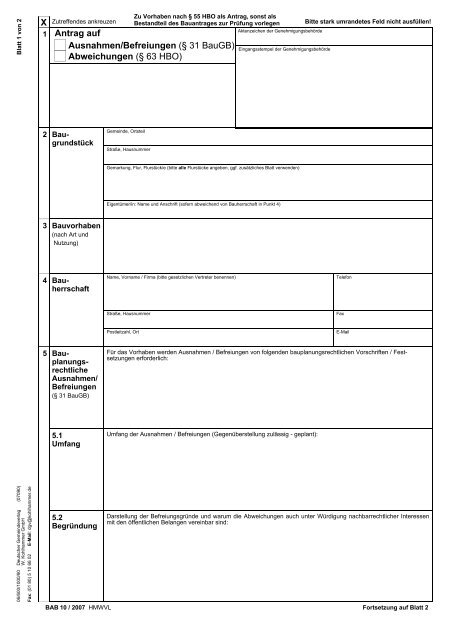 Antrag auf Ausnahmen/Befreiungen - Landkreis Limburg-Weilburg