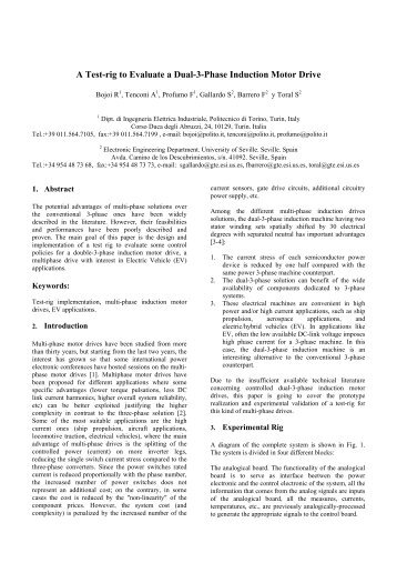 A Test-rig to Evaluate a Dual-3-Phase Induction Motor Drive - aedie