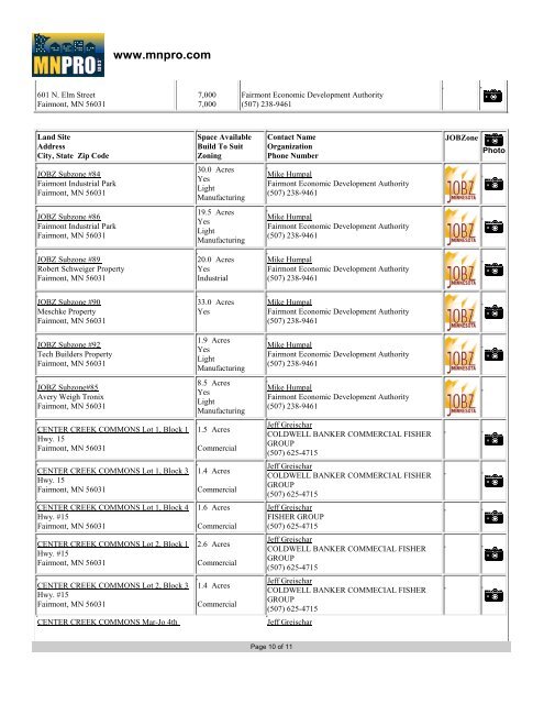 I. CONTACT INFORMATION Page 1 of 4 Contact - Fairmont ...