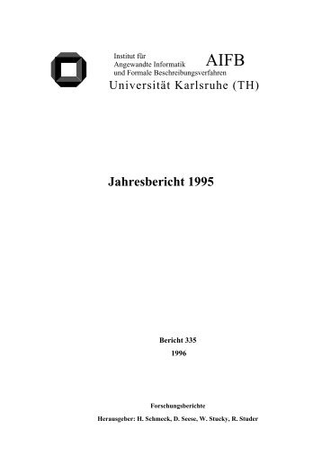Jahresbericht 1995 - Institut AIFB - KIT