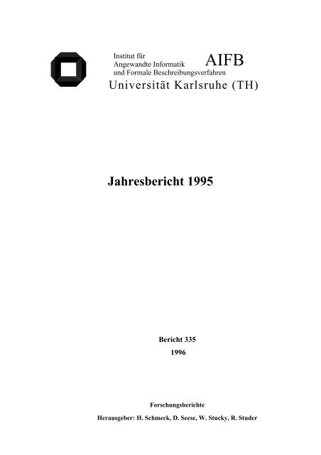 Jahresbericht 1995 - Institut AIFB - KIT