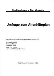 Ergebnis der Umfrage zum Altenhilfeplan - Bad Wurzach