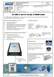 The SCM2 is used for any type of - Hasler International S.A.