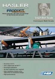 Smart Belt Scale - Hasler International S.A.