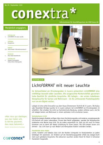 LichtFORMAT mit neuer Leuchte - CKW Conex AG