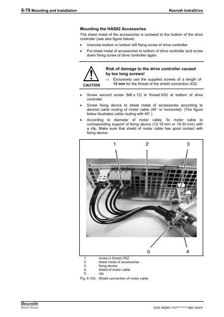 Rexroth IndraDrive C Drive Controllers HCS02.1 ... - Bosch Rexroth