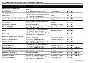 Veranstaltungskalender Jugendtaxi 2013 - Verbandsgemeinde ...