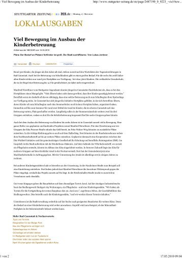 100514 Bedarf an Kinderbetreuung - Bad Cannstatt Portal