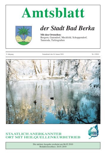 Ausgabe 1/2010 - Kurstadt Bad Berka