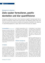 Ziele sauber formulieren, positiv darstellen und klar quantifizieren