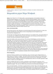 Bürgeraktion gegen Mega-Windpark - Mosbach / Limbach / Mudau ...