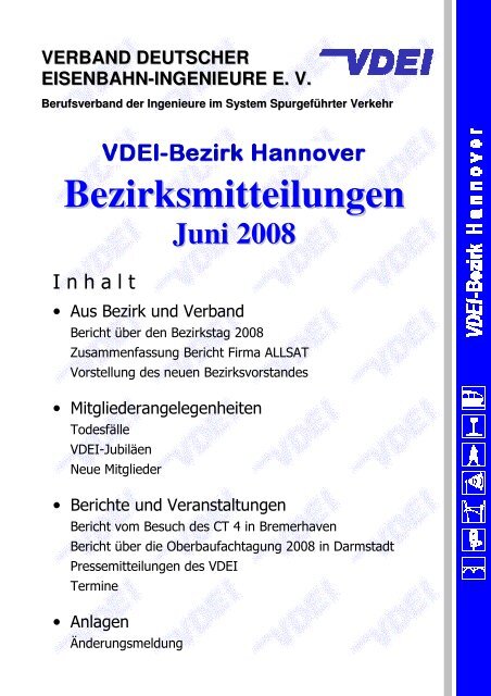 Bezirksmitteilungen Juni 2008 - alt.vdei.de - VDEI