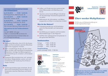 Eltern werden Multiplikatoren - Landeselternbeirat von Hessen