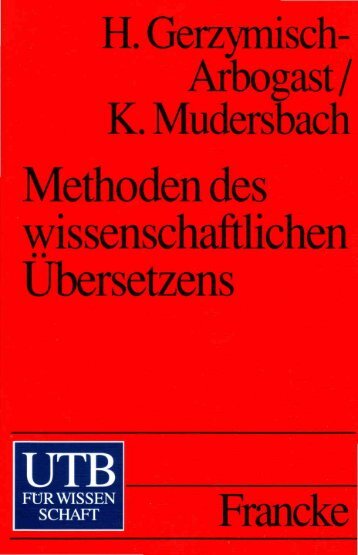 Methoden des wissenschaftlichen Übersetzens - Translation Concepts