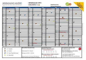 Abfallkalender Mudersbach 2013 - Eigenbetrieb Abfall- und ...
