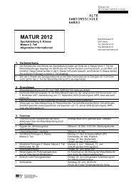 MATUR 2012 - Alte Kantonsschule Aarau